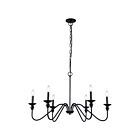 Lustre incandescent à 1 étage Dainolite Clara CLA-366C-MB 360W 6 lumières noir mat