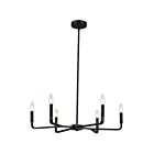 Lustre LED Dainolite CLT-246-MB Colette 6-Lumières Noir mat 360W