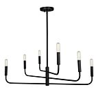 Dainolite CNA-326C-MB 6-Lumières Noir mat 360W Lustre LED