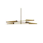 Chandelier 3 étages Dainolite Cassie CSE-476C-AGB 6-Lumières 360W Laiton vieilli