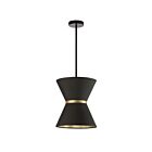 Suspendu incandescent Dainolite Caterine CTN-121P-MB-698 100W 1 lumière noir et or