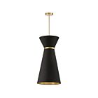 Suspendu à LED Dainolite Caterine CTN-141P-AGB-698 100W 1-Lumière Noir