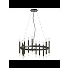 Chandelier LED Dainolite Derry DER-2424C-MB 24-lumières 1440W noir mat