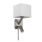 Applique murale avec lampe de lecture à LED Dainolite DLED496-SC 2-lumières Chrome satiné 63w
