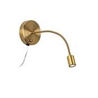 Applique murale Dainolite Wynne DLEDW-263-AGB 1-Lumière Laiton vieilli 3W