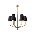 Suspendu à LED Dainolite Eleanor ELN-286C-AGB-698 360W 6-Lumières Noir