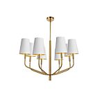 Suspendu à LED Dainolite Eleanor ELN-368C-AGB-692 480W 8-Lumières Blanc