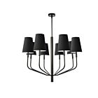 Suspendu à LED Dainolite Eleanor ELN-368C-MB-797 480W 8-Lumières Noir