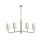 Chandelier 1 étage Dainolite Eleanor ELN-534HC-AGB-692 4-Lumières 240W Laiton vieilli