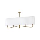 Chandelier 1 étage Dainolite Eleanor ELN-544HC-AGB-790 4-Lumières 240W Laiton vieilli
