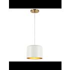 Suspendu incandescent Dainolite Emilia EMI-81P-AGB-MW 1-lumière 60W blanc mat