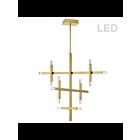 Chandelier LED Dainolite Francesca FCS-3656C-AGB 14-lumières 56W laiton vieilli