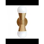 Applique murale incandescente Dainolite Fortuna FOR-72W-AGB 2-lumières 120W laiton vieilli