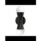 Applique murale incandescente Dainolite Fortuna FOR-72W-MB 2-lumières 120W noir mat