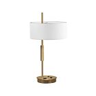 Lampe de table à LED Dainolite FTG-261T-AGB-WH Fitzgerald 1-Lumière Laiton vieilli 100W