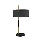 Lampe de table à LED Dainolite FTG-261T-MB-AGB-BK Fitzgerald 1-Lumière Laiton vieilli 100W