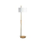 Lampe sur pied Dainolite FTG-622F-AGB-WH Fitzgerald 1-Lumière Laiton vieilli 100W