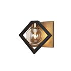 Applique murale DEL Dainolite GLA-91W-MB-VB séries Glasglow 1-lumière Noir Mat/Bronze Vintage 25w