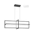 Chandelier horizontal LED Dainolite Hildegard HIL-4255LEDHC-MB 1-lumière 55W noir mat