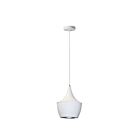 Suspendu cordon DEL Dainolite HKI-91P-WH séries Helsinki 1-lumière Blanc mat 60w