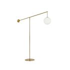 Lampe sur pied Dainolite HOL-1061F-AGB Holly 1-Lumière Laiton vieilli 60W
