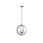 Lustre de chaîne de DEL Dainolite KAR-143C-PC séries Karland 3-lumières Chrome poli 180w