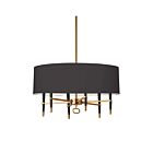 Lustre à incandescence Dainolite LAN-246C-VB-BK séries Langford 6-lumières Bronze Vintage 360w