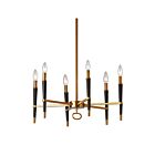 Lustre à incandescence Dainolite LAN-246C-VB séries Langford 6-lumières Bronze Vintage 240w