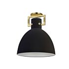 Plafonnier semi encastré LED Dainolite LBY-151SF-MB-AGB Liberty 1-Lumière Noir mat 100W