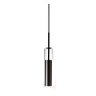Suspendu cordon DEL Dainolite LUN-1LEDP-BK séries Luna 1-lumière Noir 5w