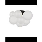 Plafonnier LED Dainolite Miles MLS-143FH-MB-FR 3-lumières 120W blanc opale