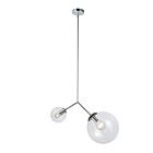 Suspendu incandescent Dainolite ORN-212P-PC séries Orion 2-lumières Chrome poli 120w