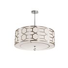 Suspendu tambour LED Dainolite PEM-244P-PC-WG séries Pembroke 4-lumières Or 400w