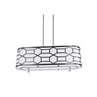 Suspendu LED Horizontal Dainolite PEM-344HP-PC-SV séries Pembroke 4-lumières Argent 240w