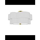 Plafonnier encastré incandescent Dainolite Phlox PLX-203FH-AGB-WH 18W 3-Lumières blanc