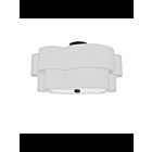 Plafonnier encastré incandescent Dainolite Phlox PLX-203FH-MB-WH 18W 3-Lumières blanc