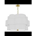 Chandelier incandescent Dainolite Phlox PLX-284C-AGB-WH 400W 4-Lumières blanc