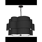 Chandelier incandescent Dainolite Phlox PLX-284C-MB-BK 400W 4-Lumières noir