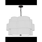 Chandelier incandescent Dainolite Phlox PLX-284C-MB-WH 400W 4-Lumières blanc