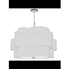 Chandelier incandescent Dainolite Phlox PLX-284C-PC-WH 400W 4-Lumières blanc