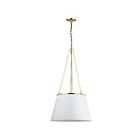 Suspendu à LED Dainolite Plymouth PLY-181P-AGB-WH 100W 1-Lumière Blanc