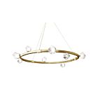 Lustre LED Dainolite PRN-4212C-AGB Pearlene 12-Lumières Laiton vieilli 300W
