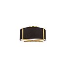 Plafonnier semi-encastré incandescent Dainolite Preston PST-153SF-AGB-BK 180W 3 lumières noir