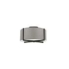 Plafonnier semi-encastré incandescent Dainolite Preston PST-153SF-MB-GRY 180W 3 lumières gris