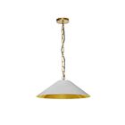 Suspendu incandescent Dainolite Presely PSY-M-AGB-692 100W 1 lumière blanc et or