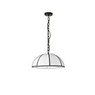 Suspendu incandescent Dainolite Portobello PTO-201P-MB-BW 100W 1 lumière blanc et noir