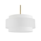 Lustre incandescent à 3 étages Dainolite Priya PYA-304C-AGB-WH 400W 4 lumières blanc