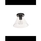 Plafonnier LED Dainolite Roswell RSW-91FH-MB-CLR 1-lumière 60W noir mat