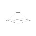 Suspendu LED Horizontal Dainolite SEL-72HP-SC séries Seli 3-lumières Chrome satiné 52.5w