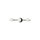 Vanité halogène Dainolite Sofia SOF-233W-MB-AGB 75W 3 lumières noir mat et laiton vieilli